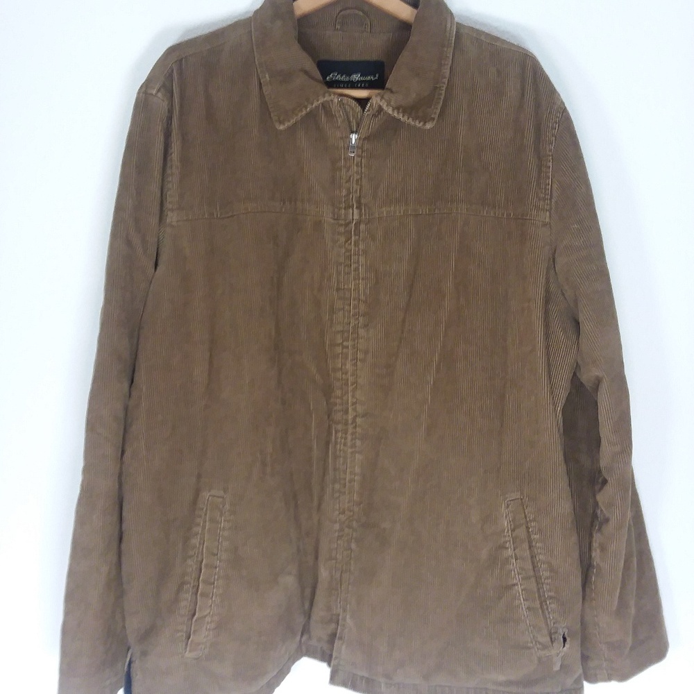 Eddie Bauer Corduroy Coat Wool Blend Lined XL Tall